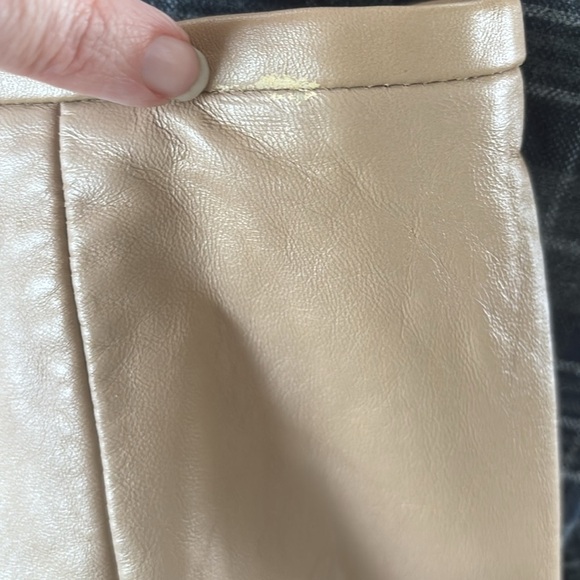 Tan Leather Women's Skirt - Picture 9 of 10